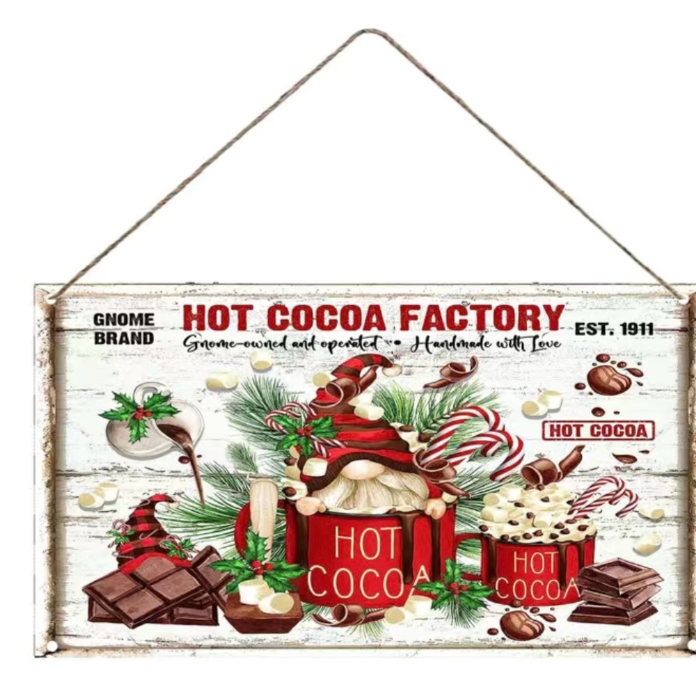 Wood Christmas sign small nwt
